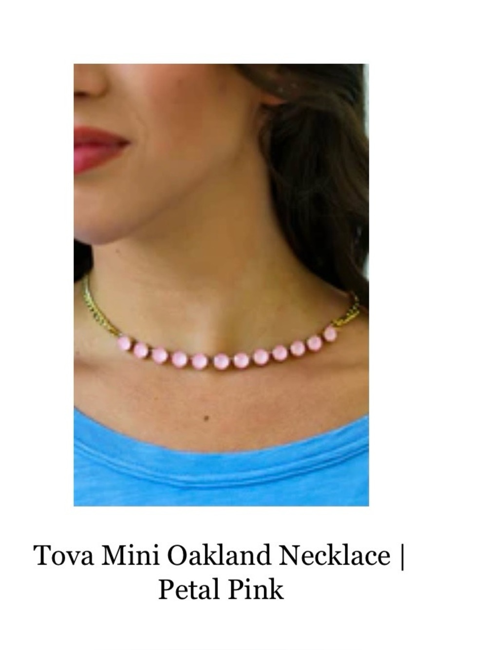 TOVAMini Oakland Necklace - Petal Pink